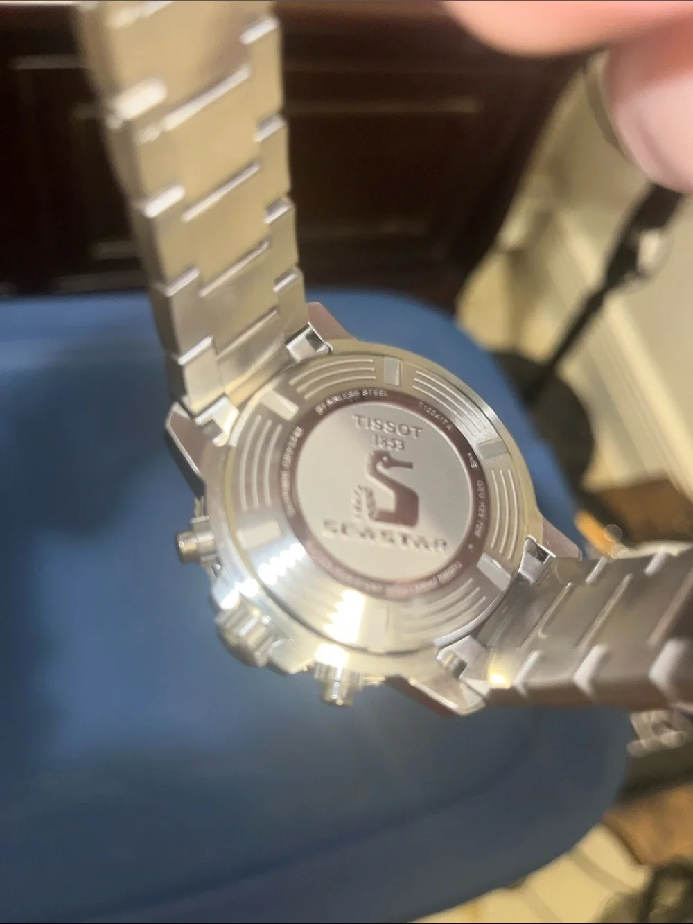 Tissot Red Dial Stainless Steel Sport Chronograph